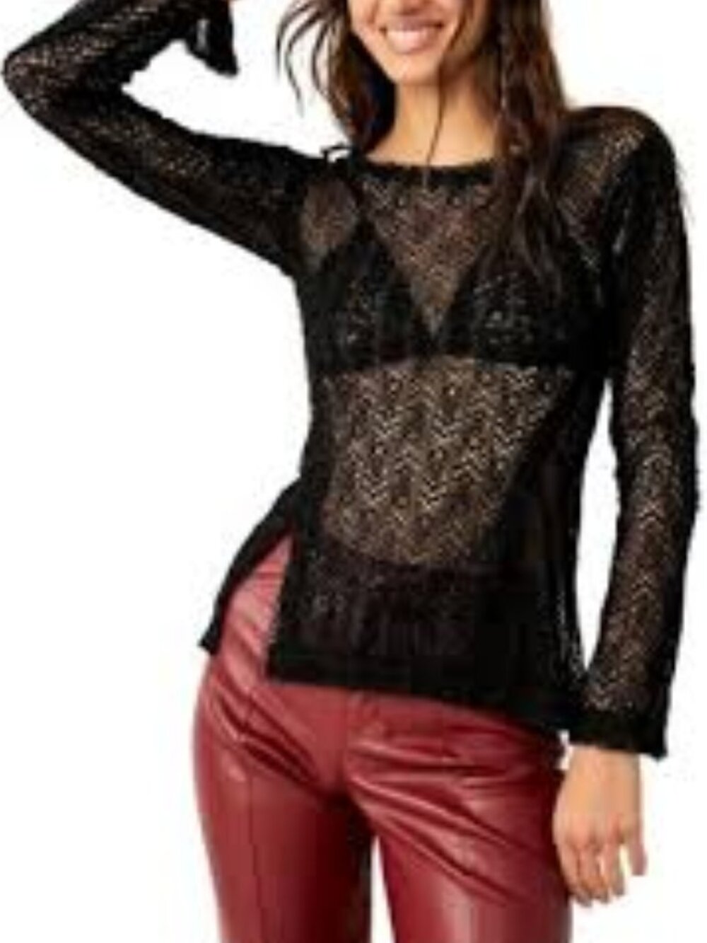 Free People On The Road Twisted Lace Top